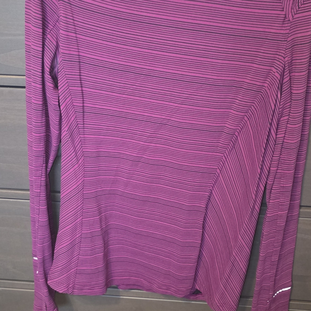 lululemon athletica Purple Striped Long Sleeve Top